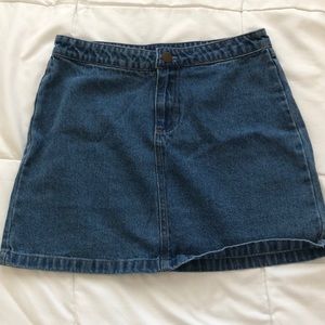denim blue skirt